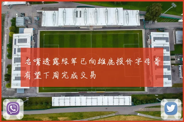 名嘴透露绿军已向雄鹿报价字母哥有望下周完成交易